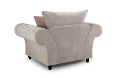 Deneishia Chesterfield Sofa Armchair  - Beige