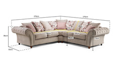 Deneishia Chesterfield Sofa Set - Beige