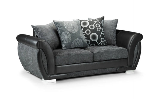 Dunfries Sofa 3 Seater - Black/Grey
