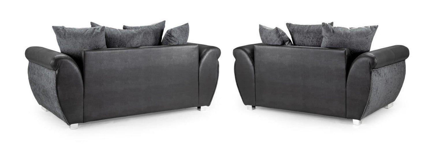 Dunfries Sofa Set - Black/Grey