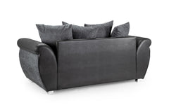 Dunfries Sofa Set - Black/Grey