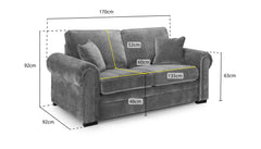 Duvernay Sofa 2 Seater  - Grey