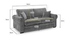 Duvernay Sofa 3 Seater  - Grey