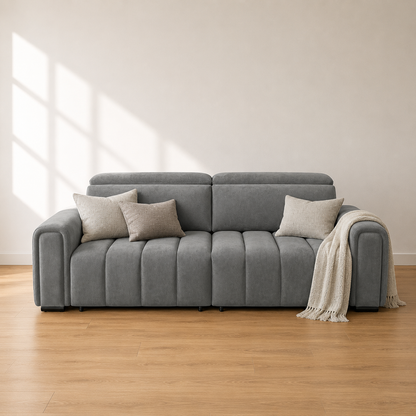 Molly Electric Sofa Bed - Grey Plush Velvet