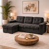 Palermo Universal Corner Sofabed With Storage - Grey