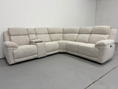 Owen Electric Recliner Modular Corner Sofa - Beige
