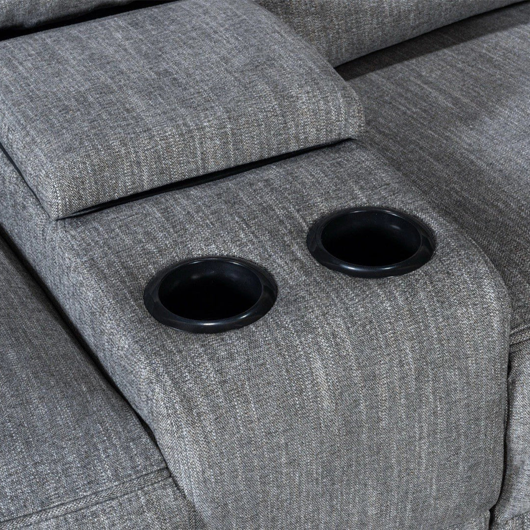 Hercules Express Fabric Electric Recliner Modular Corner Sofa - Grey