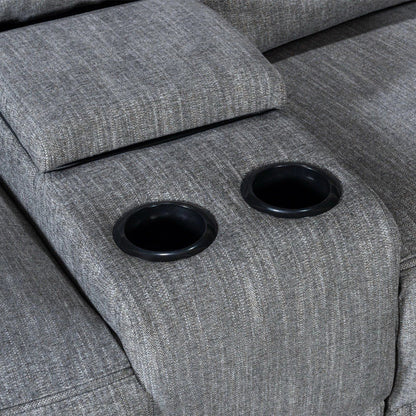 Hercules Express Fabric Electric Recliner Modular Corner Sofa - Grey