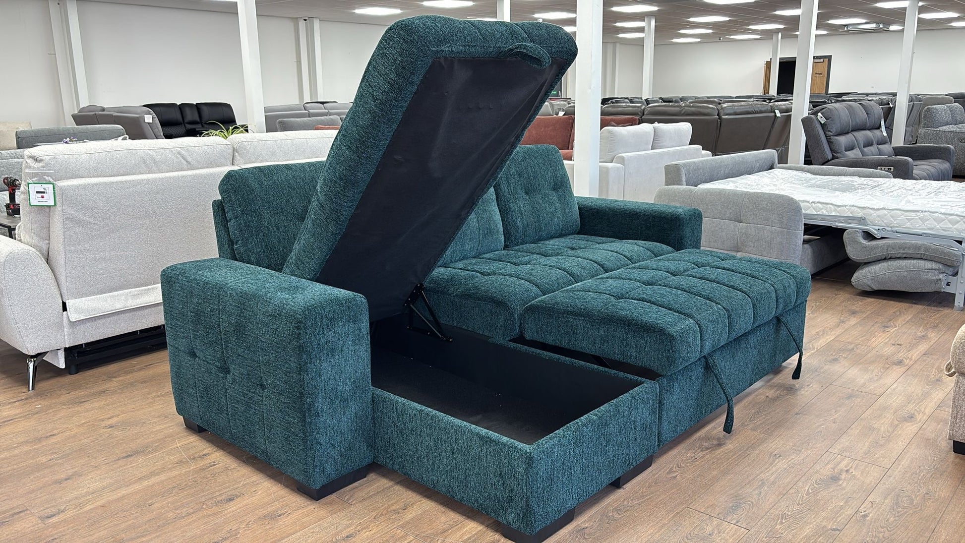 Palermo Universal Corner Sofabed With Storage - Blue
