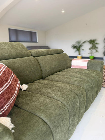Molly 3 Seater Electric Sofa Bed - Green
