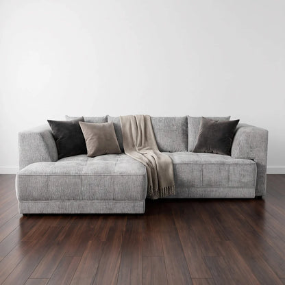 Brooklyn Electric Storage Left Hand Sofa Bed - Silver Pre-Order