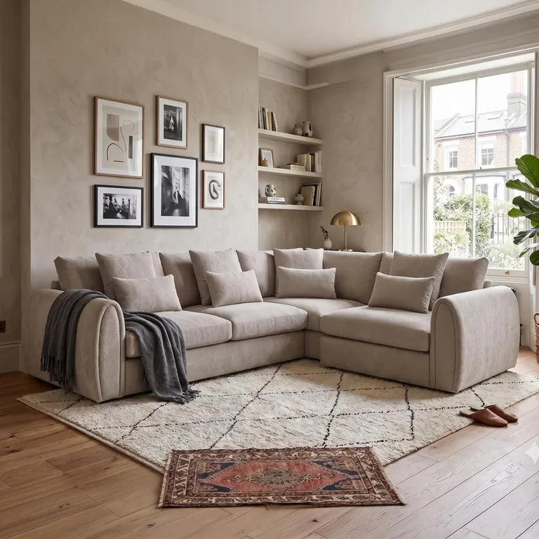 Mirabel Sofa Right Hand Facing Corner Mocha