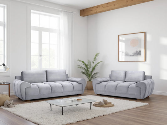 Azzuro 3 + 2 Seater Velvet Sofa Set - Plush Upholstered Suite