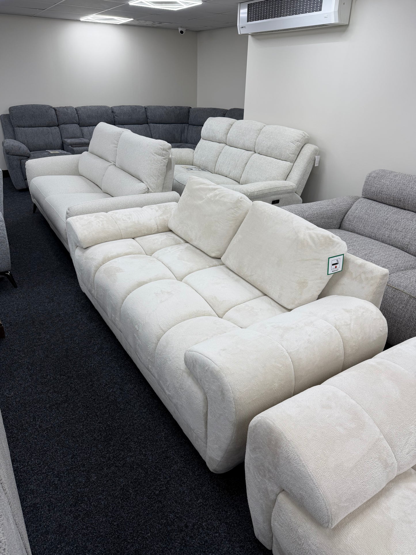 Azzuro Cream 3+2 Seater - Ex Display