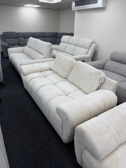 Azzuro Cream 3+2 Seater - Ex Display