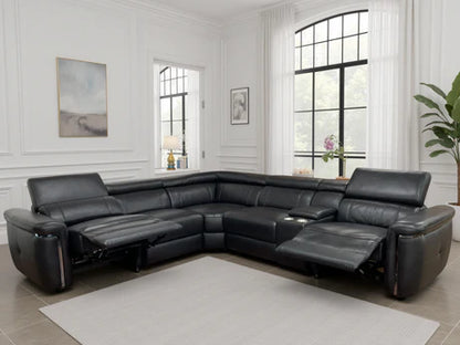 Somerville Electric Recliner Corner Sofa - Black