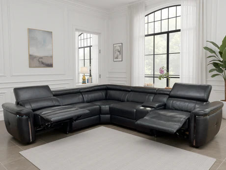 Somerville Electric Recliner Corner Sofa - Black