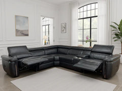 Somerville Electric Recliner Corner Sofa - Black