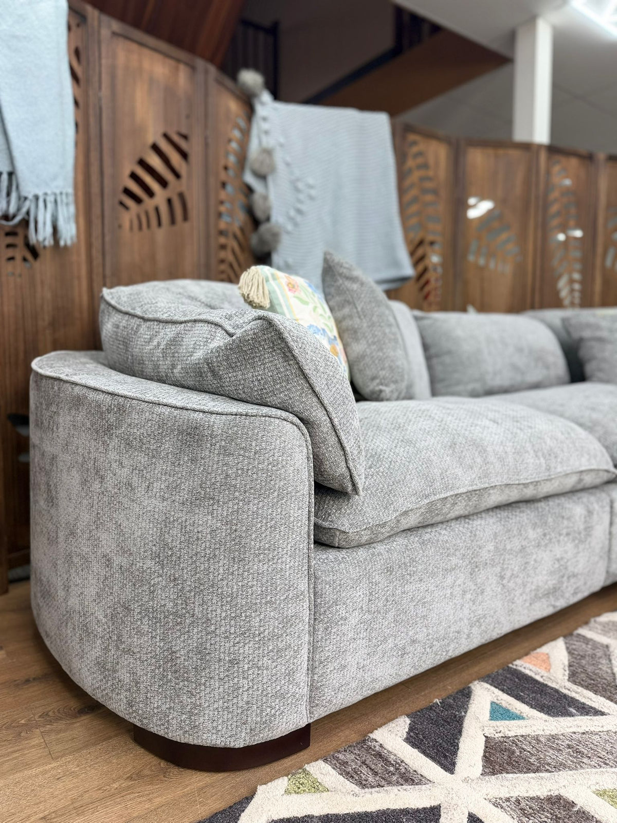Helena Grey Large Luxury Corner Sofa
