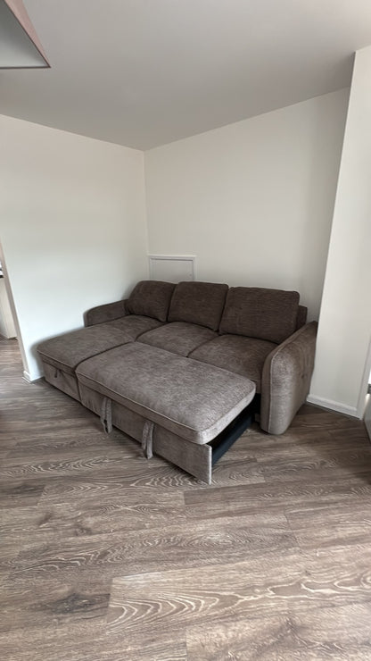 Moscow Universal Corner Sofabed With Storage - Brown