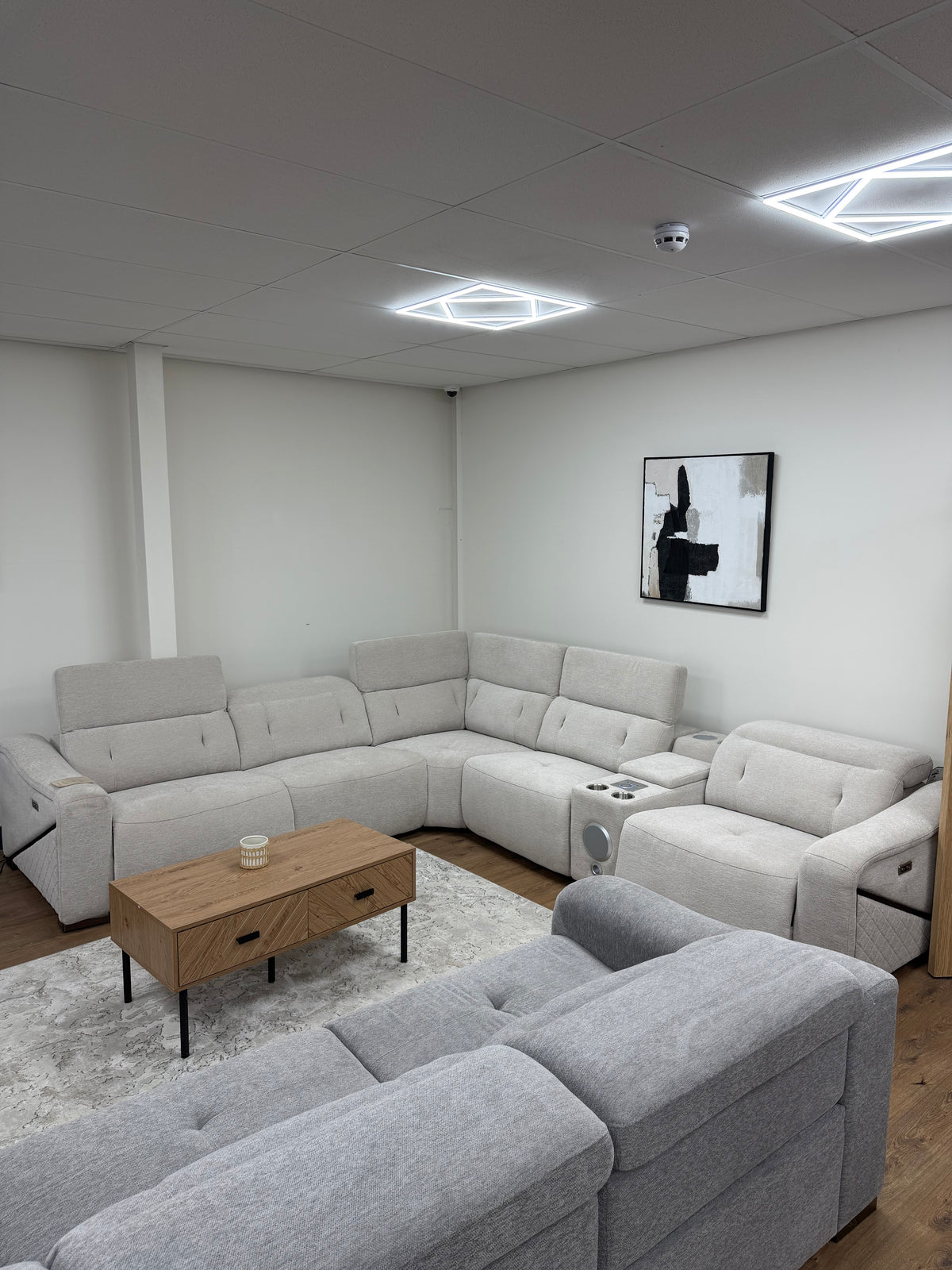 Oscar Power Modular Corner Sofa - Beige