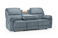 Elio Recliner Fabric 3 Seater Sofa - Grey
