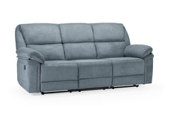 Elio Recliner Fabric 3 Seater Sofa - Grey