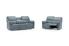 Elio Recliner Fabric 3+2 Seater Sofa - Grey