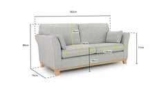 Ells Sofa 3 Seater  - Grey