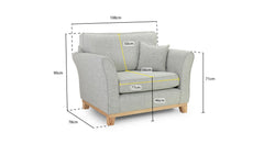 Ells Sofa Armchair  - Grey