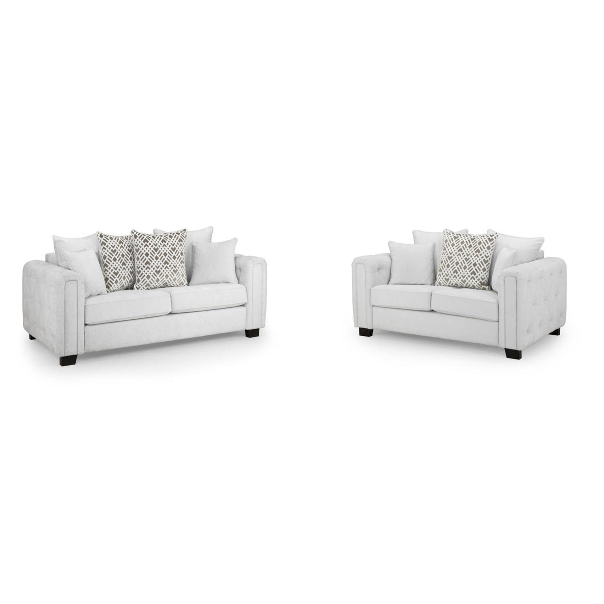 Evins Sofa Set - Light Grey