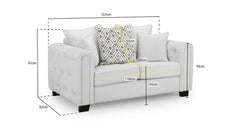 Evins Sofa 2 Seater Light  - Grey