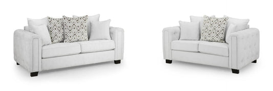 Evins Sofa 3+2 Seater Light  - Grey