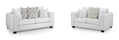 Evins Sofa 3+2 Seater Light  - Grey