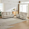 Siyara Fabric Electric Recliners Sofa - Beige With Cupholders-Cooling Cup-Holders/Bluetooth Speakers/Wireless Charging/USB Charging Ports/Storage