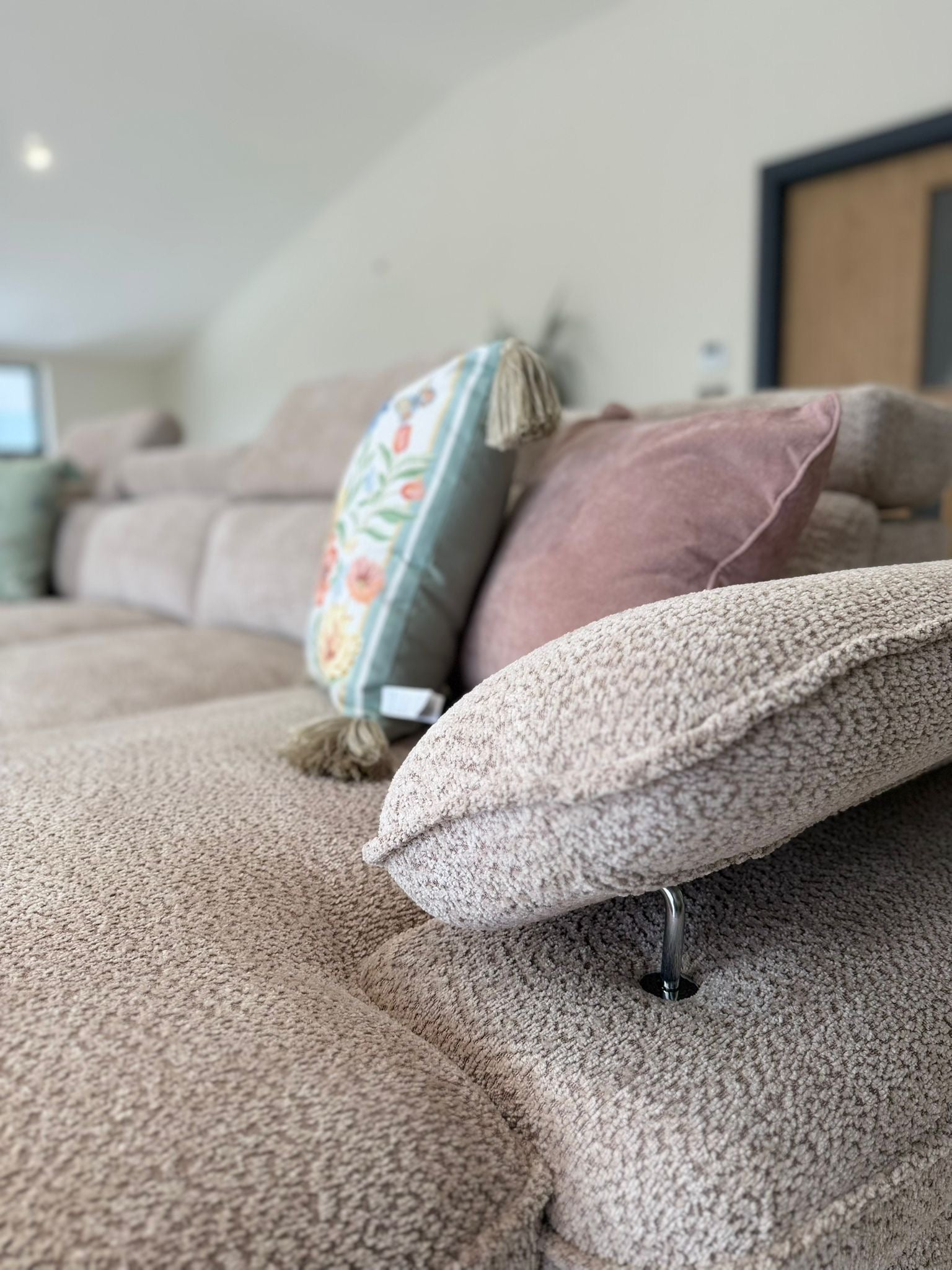 Hudson U Shape Storage Sofa Bed - Beige