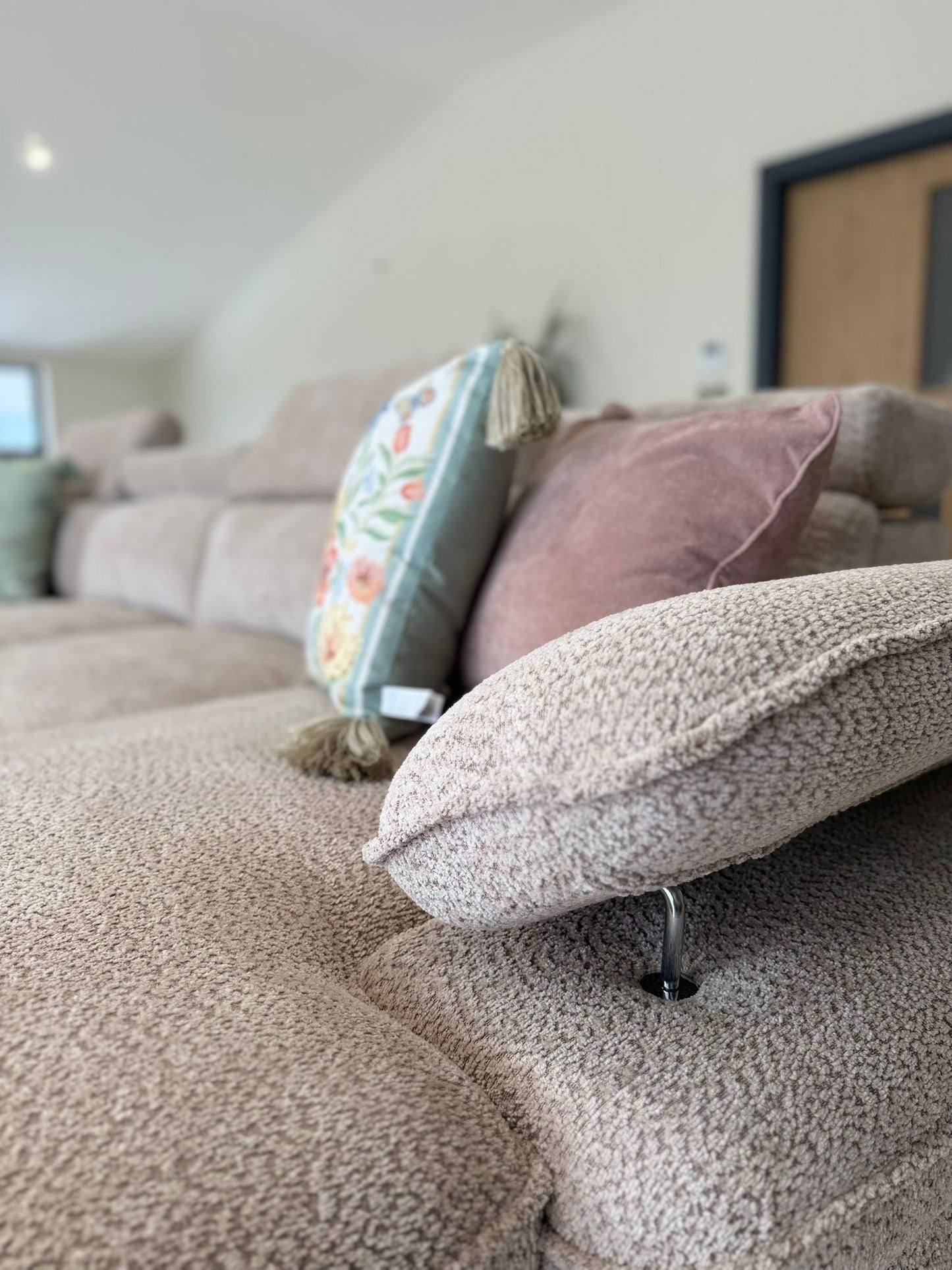 Hudson U Shape Storage Sofa Bed - Beige