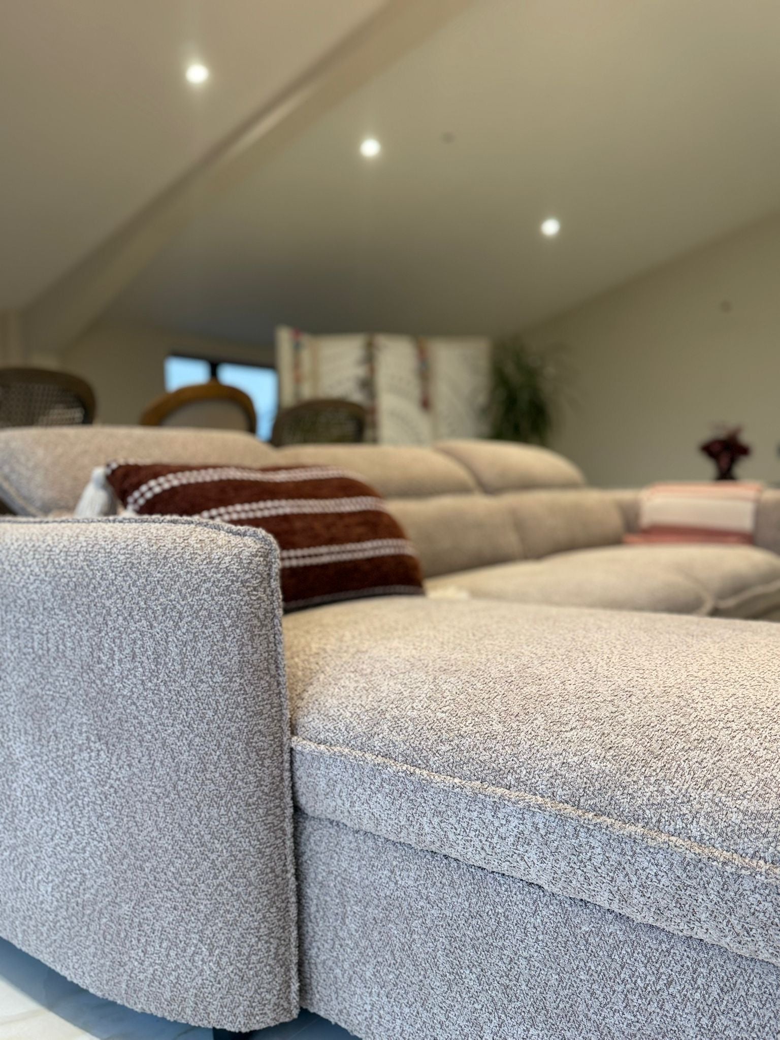 Capri Corner Sofa Bed With Storage - Beige - Universal Chaise - Pull Out Bed