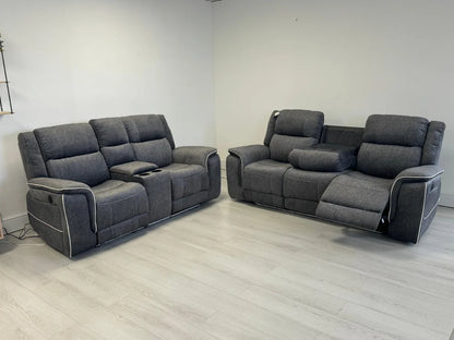 Hannah Electric Recliner 3+2 | Micro Fibre Fabric