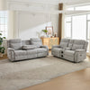 Siyara Fabric Electric Recliners Sofa - Grey With Cupholders-Cooling Cup-Holders/Bluetooth Speakers/Wireless Charging/USB Charging Ports/Storage