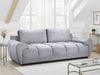 Azzuro 3 Seater Velvet Sofa - Grey - Plush Upholstered