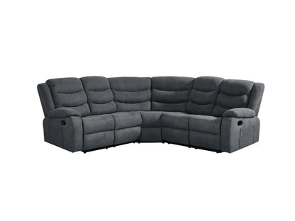 Roma Fabric Recliner Corner Sofa Grey
