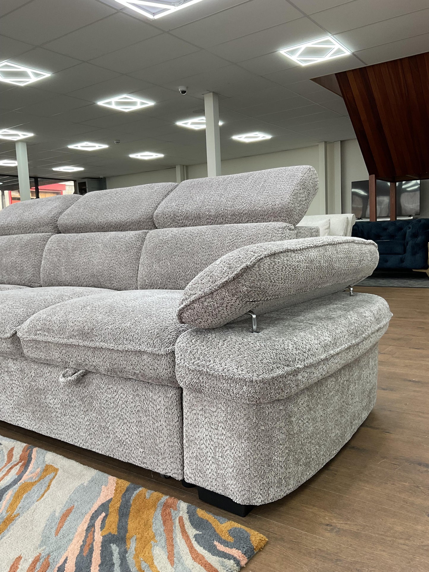 Hudson Universal Corner Sofa Bed - Grey