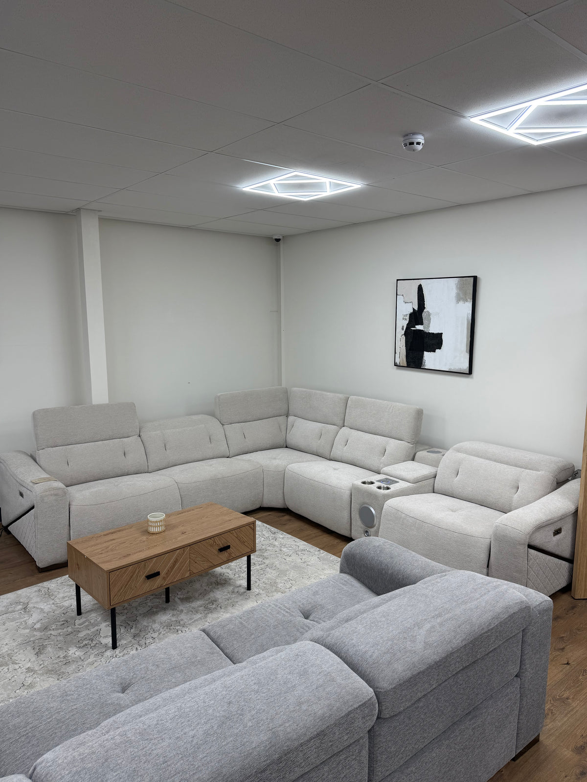 Oscar Power Modular Corner Sofa - Beige