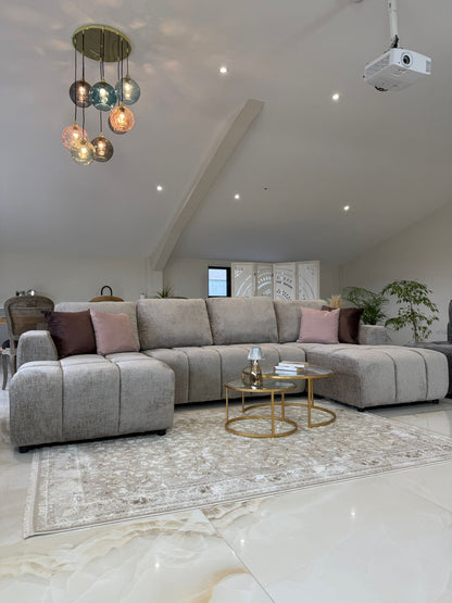 Shanghai Luxury U Shape Sofa Bed - Beige
