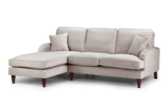 Fabiola Left Hand Facing Corner Sofa - Beige