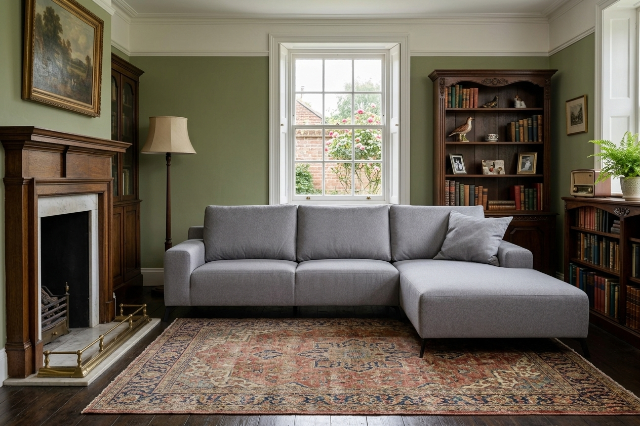 Firago Right Hand Corner Sofa - Grey