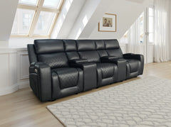 Florence Cinema 3 Seater Sofa - Black