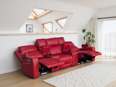 Florence Cinema 3 Seater Sofa - Red
