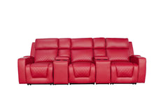 Florence Cinema 3 Seater Sofa - Red